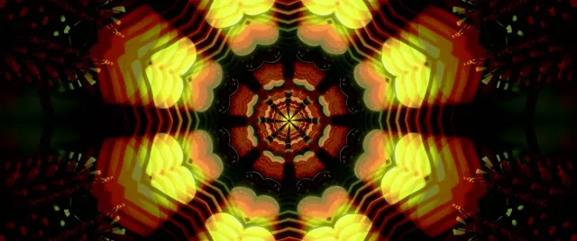 Neon Tunnel Kaleidoscope Vj Loop 60fps 2.39:1 Cinemascope Screensaver